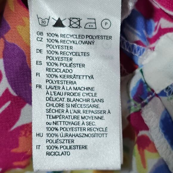 The Garden Collection by H&M Blouse White Floral Kimono Sleeve Boho Size 4 - Picture 5 of 5